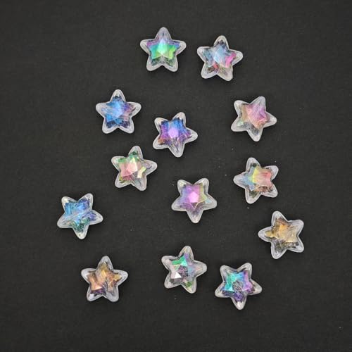 INSPIRELLE 50 Pieces Acrylic Large Star Beads 20mm Crystal AB Beads for Jewelry Craft Making - color: 50x Large Crystal AB Stars