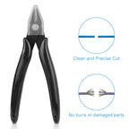 Ainiv Wire Cutters, 1PCS Spring-loaded Side Cutters Flush Cutters, Diagonal Cutters Precision Side Cutters, Diagonal Cutting Pliers in CRV Steel, Heavy Duty Cutting Pliers for Electrical, Homes - color: Black Wire Cutter-1pc, size: 1pc