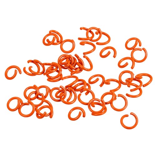 uxcell Open Jump Rings, 8mm Colorful O-Ring Connectors for DIY Crafts Jewelry Making, Carbon Steel, Orange, 200Pcs - color: Orange, size: 8mm