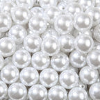 20mm Acrylic Beads 180pcs White Pearl Bead Chunk Bubblegum Beadable Pen Ball Beads for Pen Bag Jewelry Making Necklace Bracelets (White) - color: white