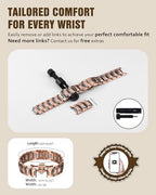 Jecanori 5X Pure Copper Magnetic Bracelet for Men - Upgraded Magnets & Butterfly Clasp, Adjustable Length with Sizing Tool - style: Ridge