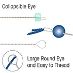 The Beadsmith Twisted Beading Needles - 2.5" (6.35 cm) Collapsible Eye Beading Needle, Fine (0.24 mm Diameter), Stainless Steel Flexible Wire for Stringing, Jewelry Making, Pack of 50 - style: Fine