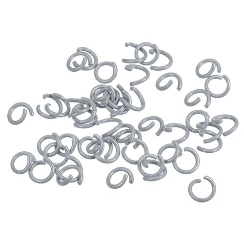 uxcell Open Jump Rings, 8mm Colorful O-Ring Connectors for DIY Crafts Jewelry Making, Carbon Steel, Grey, 200Pcs - color: Grey, size: 8mm