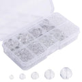 Transparent Round Crystal Glass Beads for Jewelry Making (4/6/8/10/12mm), Smooth Round Natural Gemstone Glass Spacer Loose Beads for Crafts Bracelets Necklaces Charms - color: Round Smooth Glass Beads:Transparent