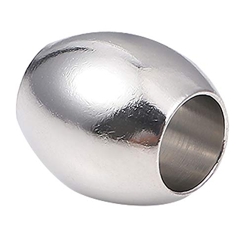 BEADIA Stainless Steel Spacer Beads 10x11mm Oval Loose Charm Caps Beads for DIY Jewelry Making 10pcs with 6mm Hole - color: 10x11mm 6mm