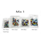 415pcs Rondelle Crystal Glass Beads 2mm 4mm 6mm 8mm Mixed Sizes, Faceted Briolette Spacer Czech Seed Loose Beads for DIY Jewelry Making (Mix 1) - color: Mix 1