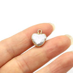 10PCS Natural Pearl Pendants Irregular Multiple Shapes Cultured Freshwater Baroque Pearl Charms for Jewelry Making Gift - color: 14x12mm