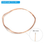 PATIKIL 49 Feet Solid Bare Copper Wire, 42 Gauge 99.9% Pure Copper Wire 0.1mm Soft Beading Wire Metal Plant Stem Ties for Jewelry Craft (15m) - size: 0.1mmx15m