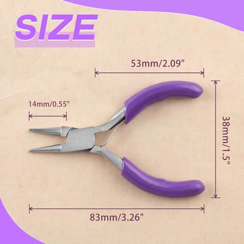SPEEDWOX Mini Round Nose Pliers For Jewelry Making 3-Inch Small Pliers Wire Looping Pliers Wire Bending Pliers Looper Pliers Ring Bending Tool Small Needle Nose Pliers For Jewelry - style: Round Nose Pliers