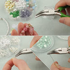 Mini Bent Nose Pliers with Serrated Jaw 4.7 Inches Bent Chain Nose Pliers for Jewelry Making Wire Cutter for Crafting and Repair Working in Tight Spaces - style: Bent Nose Pliers serrated jaws