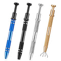 4Pcs 4 Prongs Jeweler's Pick Up Tool, Stainless Steel Piercing Ball Grabber Tools,4-Claw Pick up Tool for Small Parts Grabber for IC Chip Electronic Components Nails Clamping