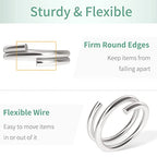 Pawfly 100 Pack 2/5 Inch Mini Split Jump Ring with Double Loops Small Metal Rings Connectors for Jewelry Necklaces Bracelets Earrings Crafts Ornaments and DIY Arts - size: 2/5 Inch,100 PCS