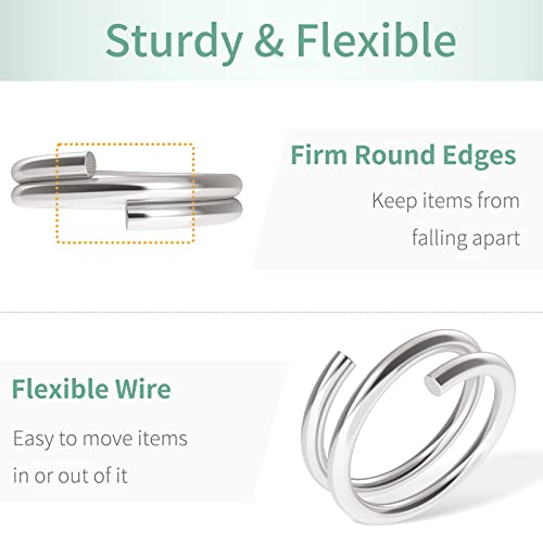Pawfly 100 Pack 2/5 Inch Mini Split Jump Ring with Double Loops Small Metal Rings Connectors for Jewelry Necklaces Bracelets Earrings Crafts Ornaments and DIY Arts - size: 2/5 Inch,100 PCS