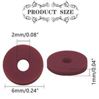 Maroon Polymer Clay Beads, 6mm Burgundy Heishi Bead for Jewelry Bracelets Necklace Making 1000PCS - color: Maroon