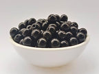 Glass Beads 6mm 140pcs Round Smooth Loose Beads for Bracelet Necklace Jewelry Making Craft DIY（6mm, 50607 Black） - color: Black, size: 6mm