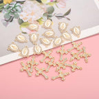 Jiali Q 20 Piece Set Rhinestone Cross Connectors and Pendants for Jewelry Making (Gold Our Lady of Grace) - color: GOLD Our Lady of Grace