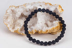 Cherry Tree Collection - Small, Medium, Large Sizes - Gemstone Beaded Bracelets For Women and Men - 6mm Round Beads - color: Black Agate Matte, size: Small