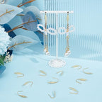 UNICRAFTALE 50pcs Real 18K Gold Plated Earring Hooks Stainless Steel Earring Hooks with Loop Metal Ear Wires Wide French Earrings Hooks for DIY Drop Jewelry Making Supplies 20.5x4.5mm - size: 20.5mm Long