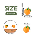 Craftdady Fruit Dangle Charms Pendants Cute Resin Food Pendants Apple Orange Pineapple Strawberry Pendants Lovely Vegetable Mushroom Charms for DIY Craft Earring Bracelet Necklace Jewelry Making - color: Orange