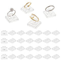 AHANDMAKER 30 Pcs Acrylic Ring Display Holder, Transparent Ring Showcase for Selling Jewelry Storage Organizer, Square - style: Square