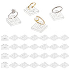 AHANDMAKER 30 Pcs Acrylic Ring Display Holder, Transparent Ring Showcase for Selling Jewelry Storage Organizer, Square - style: Square