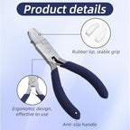 Flat Nose Pliers, Plier for Jewelry Making, Nylon Jaw Pliers, Wire Wrapping Tool with 2 Nylon Replacement Heads and a Screwdriver, Smooth Jaw Plier for Beading, Looping, Shaping, Jewelry Making