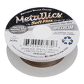 Soft Flex 49 Strand Beading Wire - Medium 0.19 Diameter - 10 Feet Nylon Design Wire - style: Antique Brass