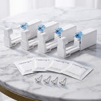 Nunpag 12 Pcs Ear Piercing Kit Disposable Ear Piercing Gun Kit with 4 Pcs 6 Prong Setting Cubic Zirconia Earrings Stud 316L Stainless Steel Easy to Use at Home Self Ear Piercer Gun Kit Tool, Silver - color: Silver