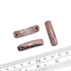BEADIA Natural Curved Rhodochrosite Stone Beads 36x10mm 4pcs for DIY Bracelet Jewelry Making - color: Rhodochrosite