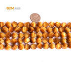 GEM-Inside Natural 10mm Gold Yellow Tiger Eyes Gemstone Loose Beads Faceted Cambay Crystal Energy Stone Power for Jewelry Making 15" - color: Gold Yellow Tiger Eye, size: 10mm