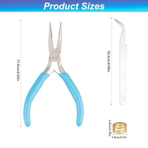 Needle Nose Pliers, Needle/Chain Nose Pliers for Jewelry Making, needle nose pliers for jewelry making - color: Blue-needle Nose Pliers