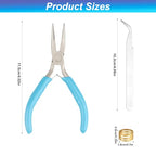 Needle Nose Pliers, Needle/Chain Nose Pliers for Jewelry Making, needle nose pliers for jewelry making - color: Blue-needle Nose Pliers