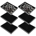 Velvet Jewelry Trays 6 Pcs Black Stackable Jewelry Organizer Trays for Earring Necklace Bracelet Ring Jewelries Storage Display Case - color: Black-6pcs
