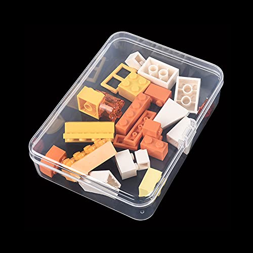 12 Pack Rectangular Clear Plastic Storage Containers Box with Hinged Lid for Beads and Other Small Craft Items (4.5 x 3.3 x 1.1 inch) - size: 4.5 x 3.3 x 1.1 inch