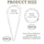 20Pcs Chain Charm Necklace Bracelet Making Kit, Adjustable Paperclip Bracelet necklace chains for charm jewelry making Alloy Link Chains with Lobster Clasps for Women DIY Jewelry Making (Silver) - color: Silver