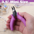 SPEEDWOX Bead Crimping Plier For 2mm & 3mm Beads And Tubes 3.5-Inch Jewelry Making Tools Bent Head Beading Crimper Tools For Small Beads Micro Tube Beads Crimper Crimping Pliers