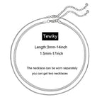 Tewiky Layered Necklaces for Women Non Tarnish- Chunky 14k Gold Plated Herringbone/Snake/Rope/Box/Cuban Link Chain for Women Waterproof Layering Stack Choker Necklace Trendy Dainty Tarnish Free Jewelry Set - color: Layered Herringbone Silver