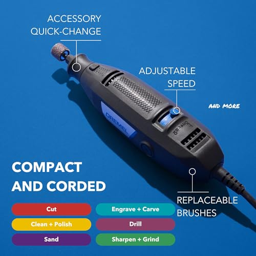Dremel 3100-2/60 Variable Speed Rotary Tool Kit- 2 Attachments and 60 Accessories, Ideal for a Variety of Crafting and DIY Projects- Cutting, Sanding, Grinding, Polishing, Drilling, and Engraving - style: 62-Piece Kit