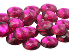 Allstarco 25mm Flat Back Round Acrylic Rhinestones Plastic Circle Gems for Costume Making Cosplay Jewels Pro Grade Embelishments - 20 Pieces (Pink Fuchsia H108) - color: Pink Fuchsia H108