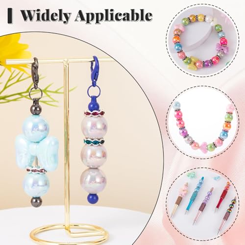 HUISUYTON 289 Pcs Beads for Pens, 16mm Acrylic Beads, Rainbow Color Pen Bead, Bubblegum Bead for Jewely Making, Bracelet, Beadable Pens, Earring - color: 289 PCS Bubblegum Beads Mixed Set