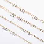 SMYHTGLIF 5 Meters Gold Stainless Steel Chain for Jewelry Making Paperclip Cable Craft Jewelry Making Chains Necklace Bracelet Jewelry Chain Findings - color: Gold, size: 3×7.5mm