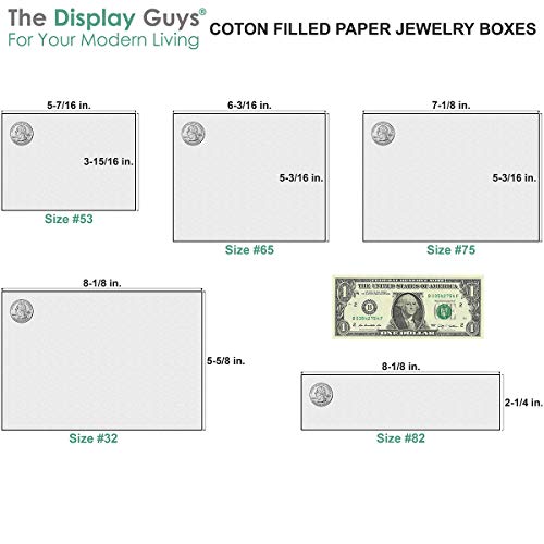TheDisplayGuys - 25-Pack #21 Cotton Filled Cardboard Paper Jewelry Boxes Gift Case - Marble White (2.6" x 1.6" x 1.0") - for Shipping or Storage - size: 1 Count (Pack of 25), style: 2.6" x 1.6" x 1.0" (#21)