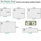 TheDisplayGuys - 100-Pack #75 Cotton Filled Cardboard Paper Jewelry Boxes Gift Case - Marble White (7.1" x 5.2" x 1.3") - for Shipping or Storage - size: 1 Count (Pack of 100), style: 7.1" x 5.2" x 1.3" (#75)