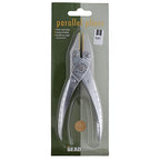 The Beadsmith Flat Nose Parallel Plier - 5.5 inches (140mm), Steel tool for jewelry making, with spring - style: Brass Jaw - 140mm