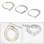 Hoop Earring Findings Stainless Steel Earrings Beading Round Earrings Hypoallergenic Open Beading Hoop for Jewelry Making DIY Crafts Art Creation (25/35mm) - color: 25/35mm