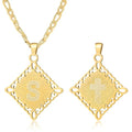 LETFLY Initial Necklaces for Women Men, 18K Gold Plated Letter Cross Pendant Necklace Alphabets A-Z Figaro Chain Jewelry Gifts - color: Rhombic, style: Letter S