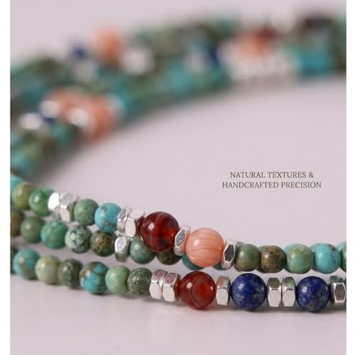 Handmade Natural Gemstone Beaded Necklace for Women, Cultured Freshwater Pearl Choker with Adjustable Extension Chain, Boho Healing Crystal Jewelry Collection - color: d green