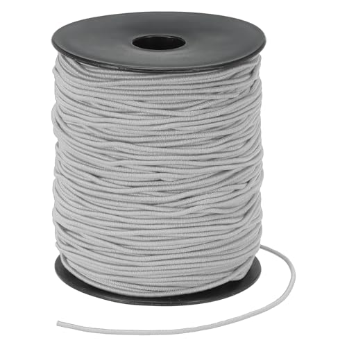 PATIKIL Stretchy String for Bracelets 109 Yards / 100m, 1.5mm Elastic Cord for Jewelry Making, Necklaces, Beading and Crafts DIY, Grey - color: Gray