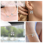 60 Pcs Alloy Silver Bow Bowknot Charms, Silver Bow Tie Pendant Charms Bulk for Jewelry, Bowknot Pendants Earring Charm Necklace Bracelets DIY Crafts Supplies - color: Set-1