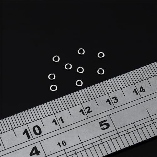 BEADIA 925 Sterling Silver Jump Rings 0.5x2.5mm 150pcs for Jewelry Making Findings - size: 0.5x2.5mm